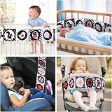 Vicloon Baby Bath Cloth Book Black White High Contrast Foldable Soft Fabric view 7