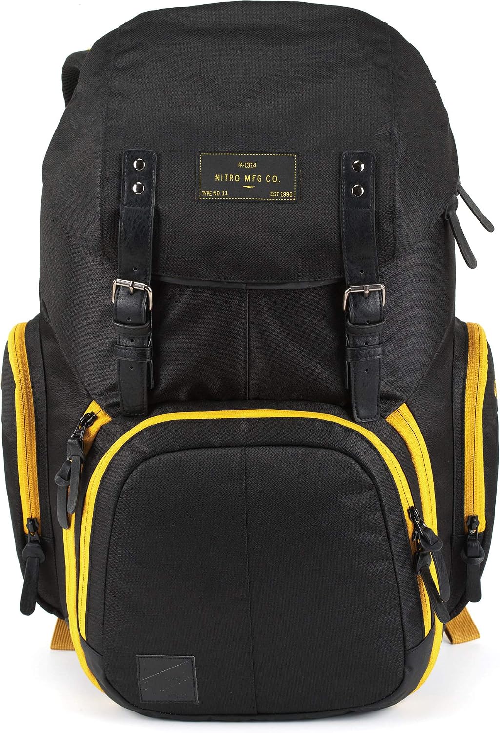 Weekender Alltagsrucksack mit gepolstertem Laptopfach, Schulrucksack, Wanderrucksack inkl. Nassfach, 42 L, Golden Black - Image 3