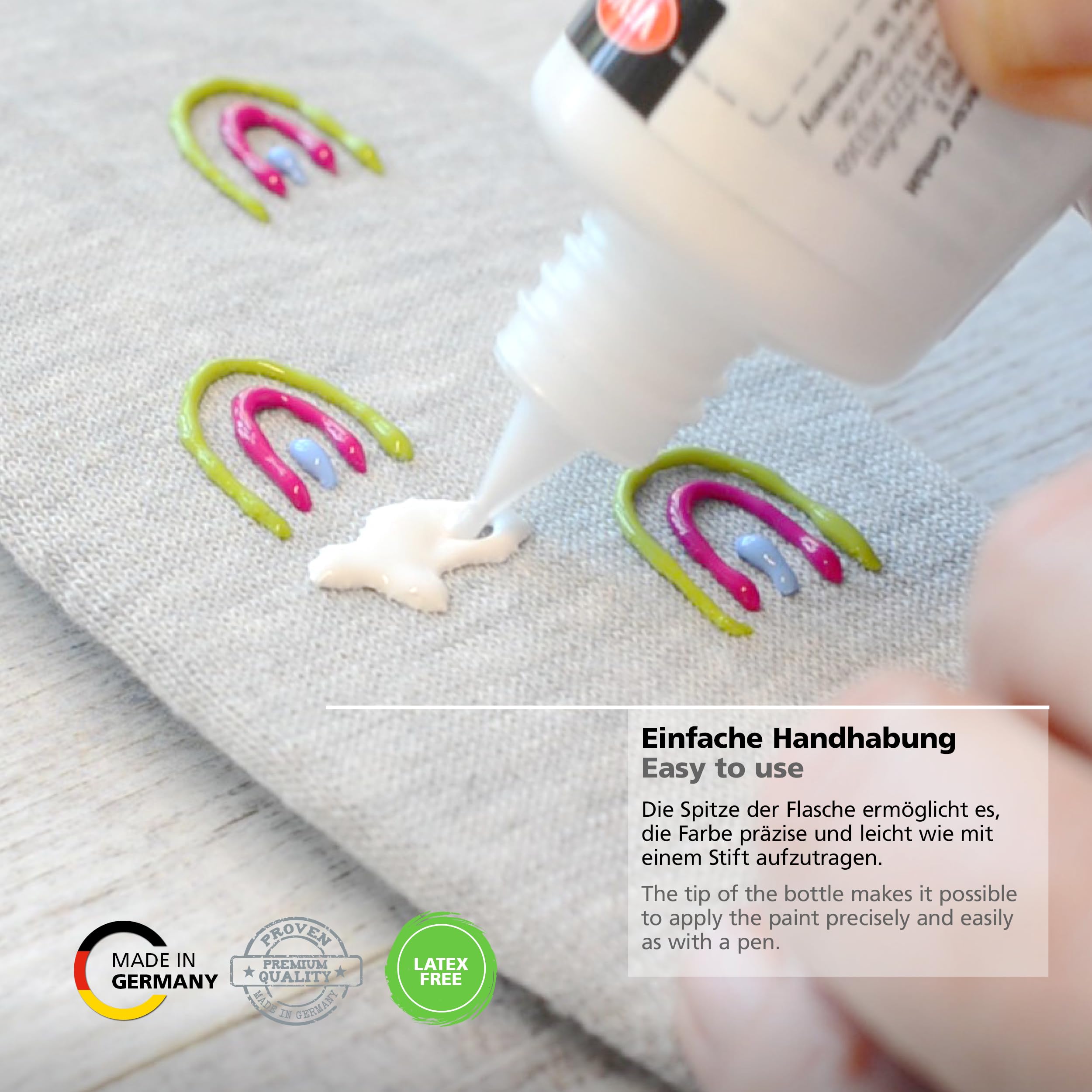 Viva Decor ABS Sock Stop (2.77 Fl oz, Transparent) - Fabric Paint for Non-Slip Socks, Bath Mats & More - Latex-Free, Water-Based, Washable - Secure Traction for All Surfaces