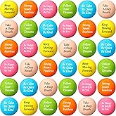 Aoriher 60 Pcs Motivational Stress Balls Quotes Inspirational Funny Colorful Foam Balls Hand Exercise Stress Relief Gift for Office Small Anxiety Toys for Motivating Encouraging(Multi Colors,Classic)