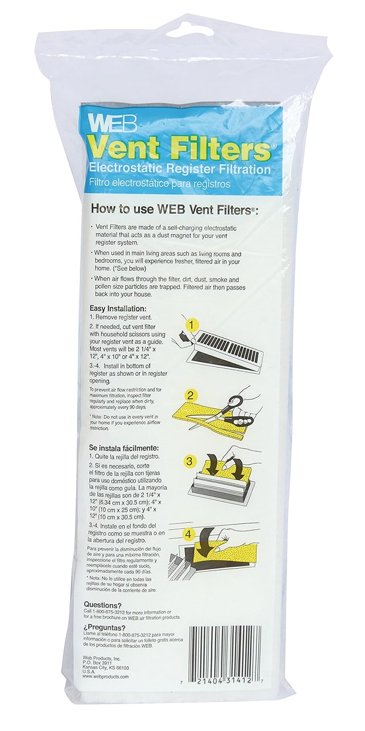Vent Filters Register Floor Web Room Air Electrostatic ...