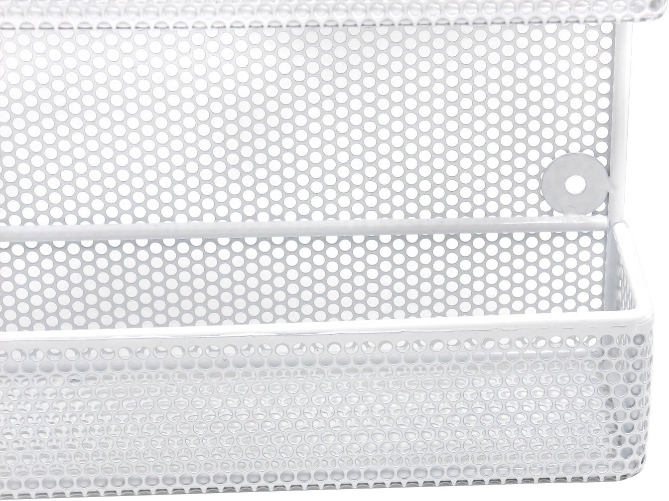 TQVAI 5 Tier Wall Mount Spice Rack Organizer Kitchen Spice Storage Shelf - Made of Sturdy Punching Net, White: Kitchen & Dining