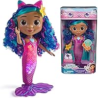 Gabby's Dollhouse: The Movie, Sing & Shine Mermaid Gabby, Waterproof Mermaid Doll with Lights & Sounds, Kids Toys for Girls &