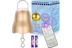 ABXKZ Disco Ball Spinner Motor, 1-30 RPM Hanging Display Motor with Remote Adjustable 3 Speed & Timing, Battery Powered Rotating Motor, Mobile Spinner Hanger for Mirror Ball, Wind Spinner Ornament,Baby Crib