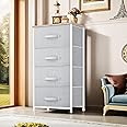 YITAHOME 4-Drawer Fabric Dresser, Dresser for Bedroom, Living Room, Hallway, Closet(White)