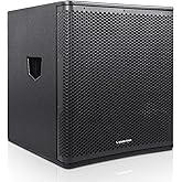 Sound Town METIS Series 2400 Watts 18" Powered PA/DJ Subwoofer with Class-D Amplifier, Birch Plywood, Black (METIS-PRO18AS)