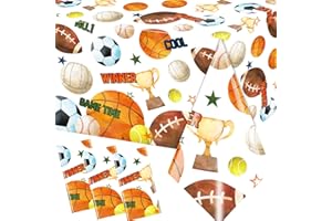 Pymurod Sports Birthday Party Decorations-3pcs Sports Table Cloths Soccer Basketball Table Cover Baseball Football Tablecloth for Boys All Star Sports Themed Party Decorations
