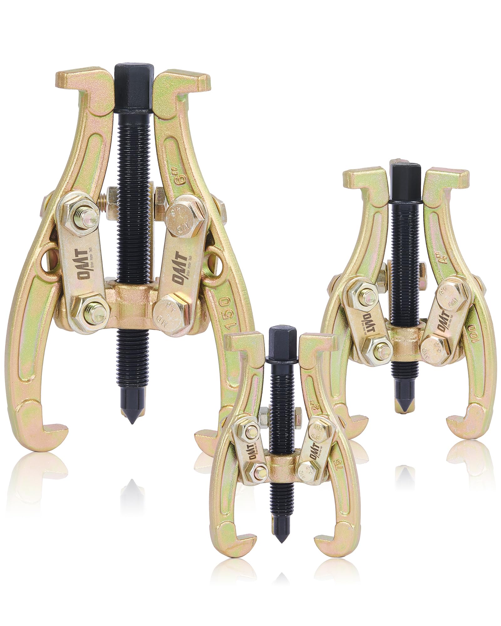 Photo 1 of Orion Motor Tech Gear Puller Set, 3" 4" 6" 3 Jaw Puller Kit for Pulley Gear Bearing Flywheel Removal, Heavy Duty Pulley Puller with Reversible Jaws 3 pcs Bearing Puller Tool Kit