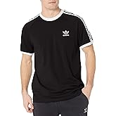 adidas Originals Men's Originals 3 Stripes Tee, Clear Sky, Medium