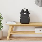 VSNOON Women's Laptop Backpack 15.6 Inch USB Port Water Resistant Black view 2