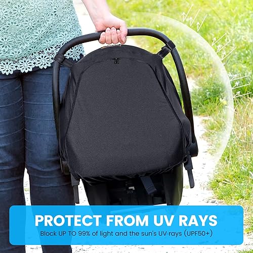 Orzbow Car Seat Sun Shade Cover, Universal Car Seat Cover with