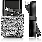 New Slim 65W USB C Laptop Charger Replacement for HP Laptop Charger Elitebook x360 Pavilion Spectre Chromebook Envy Elite x2 Computer Travel Type C Braided Cable Power Cord Ac Adapter