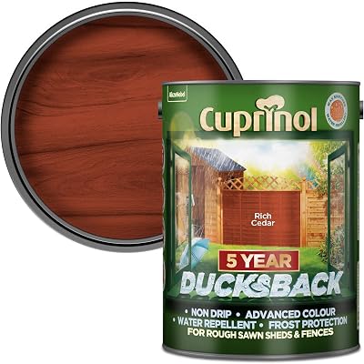 Cuprinol Ducksback Shed & Fence Paint Rich Cedar 5L