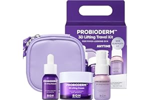 BIOHEAL BOH Probioderm 3D Lifting Travel Size Skin Care Kit | Korean Skincare Set for Firming & Hydration, with Ampoule, Face Moisturizer & Serum Spray | Mini Travel Essentials & Gift Set for Women