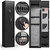 KAER 3-5 Gun Safes for Home Rifle and Pistols, Quick Access Safes for Shotguns, cabinets with Adjustable Rack, Pockets and Removable Shelf