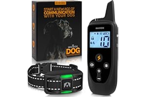 INVIROX Dog Training Collar [2026 Edition] 123 Levels Dog Training Collar with Remote 1100yd Range E Collar for Dogs Training 100% Waterproof Rechargeable, Manual Bark Collar for Large Dog