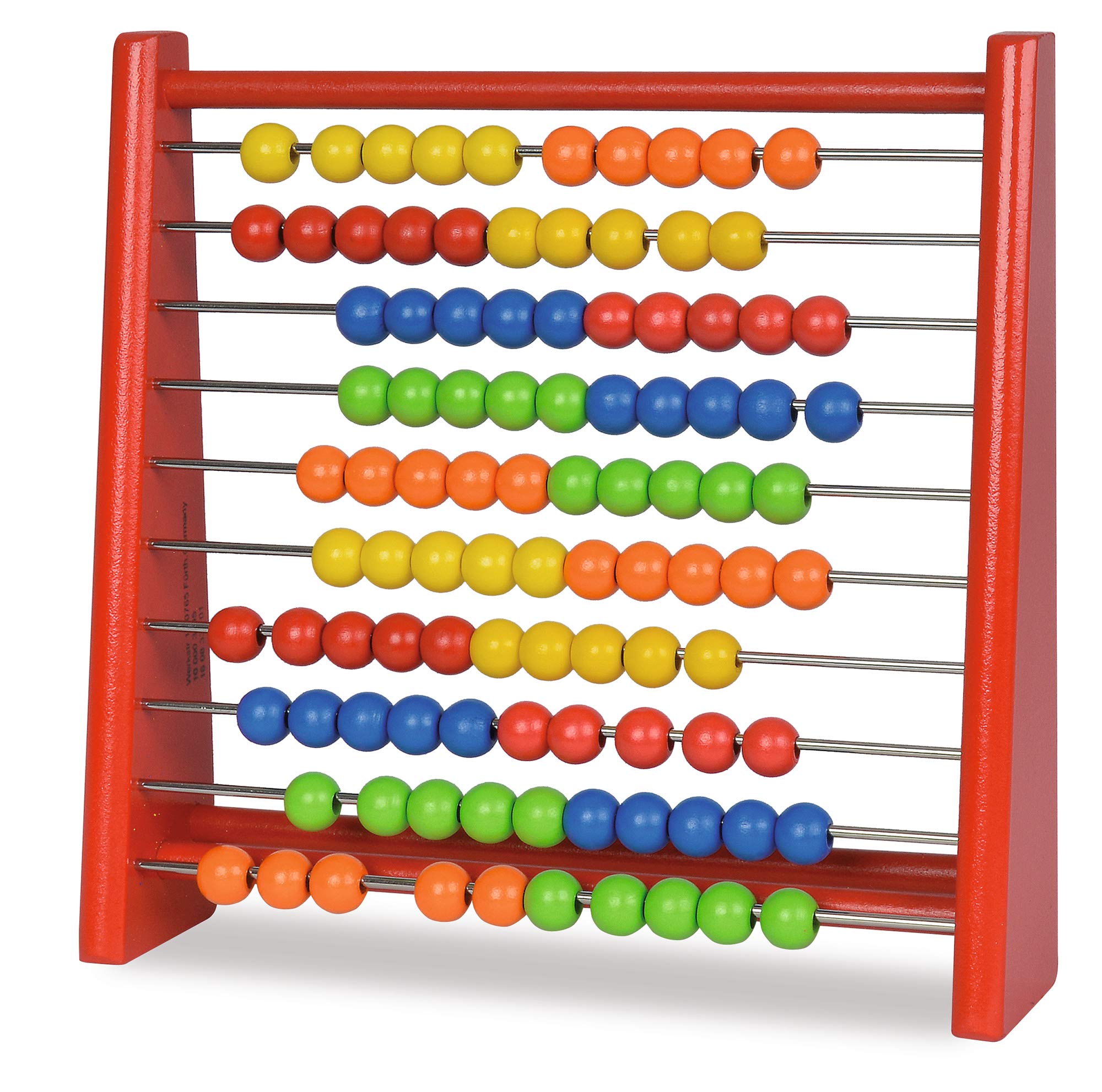 Eichhorn Classic Wooden Abacus for Kids | Fun Educational Counting Toys Frame & 100 Multicolour Slidable Beads | Ages 3 plus