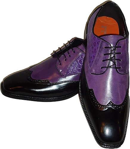 purple and black mens dress shoes