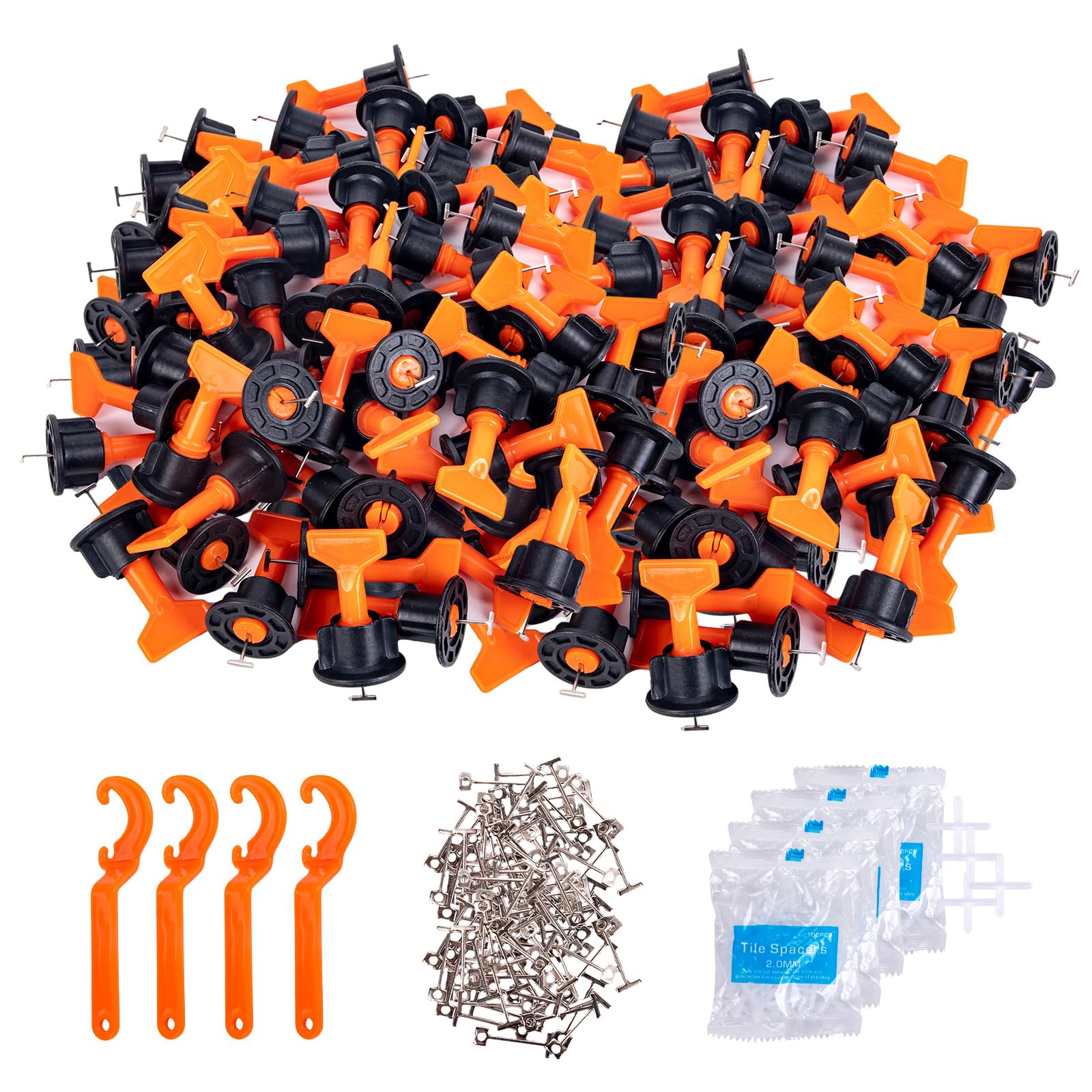 200pcs tile leveling system 2mm + 400 tile spacers 2mm,tile spacers and levellers,tile levelling system with 2mm tile spacers floor tile spacers tiling spacers tile spacer,tiling tools and accessories