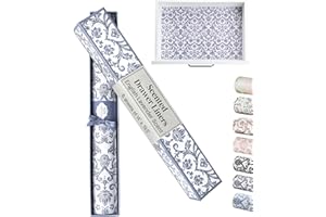 Elodie Essentials Drawer Liner Paper - 14" x 19.5", 6 Pack, Royal Damask, English Lavender - Non Adhesive Shelf Paper - Laven