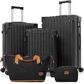 Eeeza Luggage Sets 5 Piece,Lightweight Durable Hardshell,20/24/28 Inch | Suitcase Set with 360&deg; Spinner Wheels,TSA-Approved Lock,ABS Material,Hardside Luggage for Family Travel, Business,Vacation