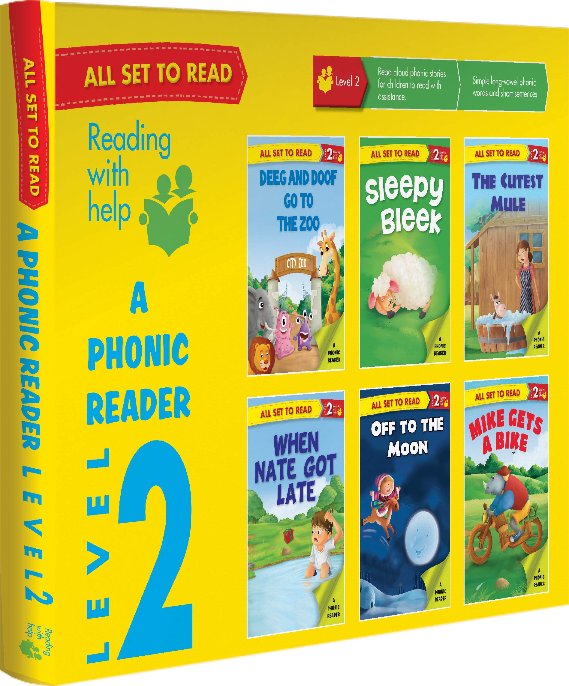 All set to Read A Phonic Reader Level 2 PHONICS READERS 6 books in