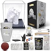 Crafts North Hand Casting DIY Kit for Couples | Complete kit with Acrylic Display, Wooden Base, and Step-by-Step Guide to Create a Perfect Hand molding Christmas Gift
