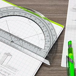 BAZIC Protractor Semicircular 6 Inch 180