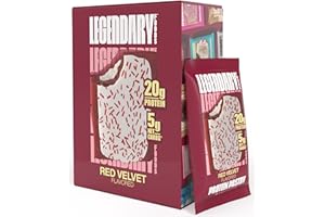 Legendary Foods 20 gr Protein Pastry | Low Carb, Tasty Protein Bar Alternative | Keto Friendly | No Sugar Added | High Protein Breakfast Snacks | Gluten Free Keto Food - Red Velvet (8-Pack)