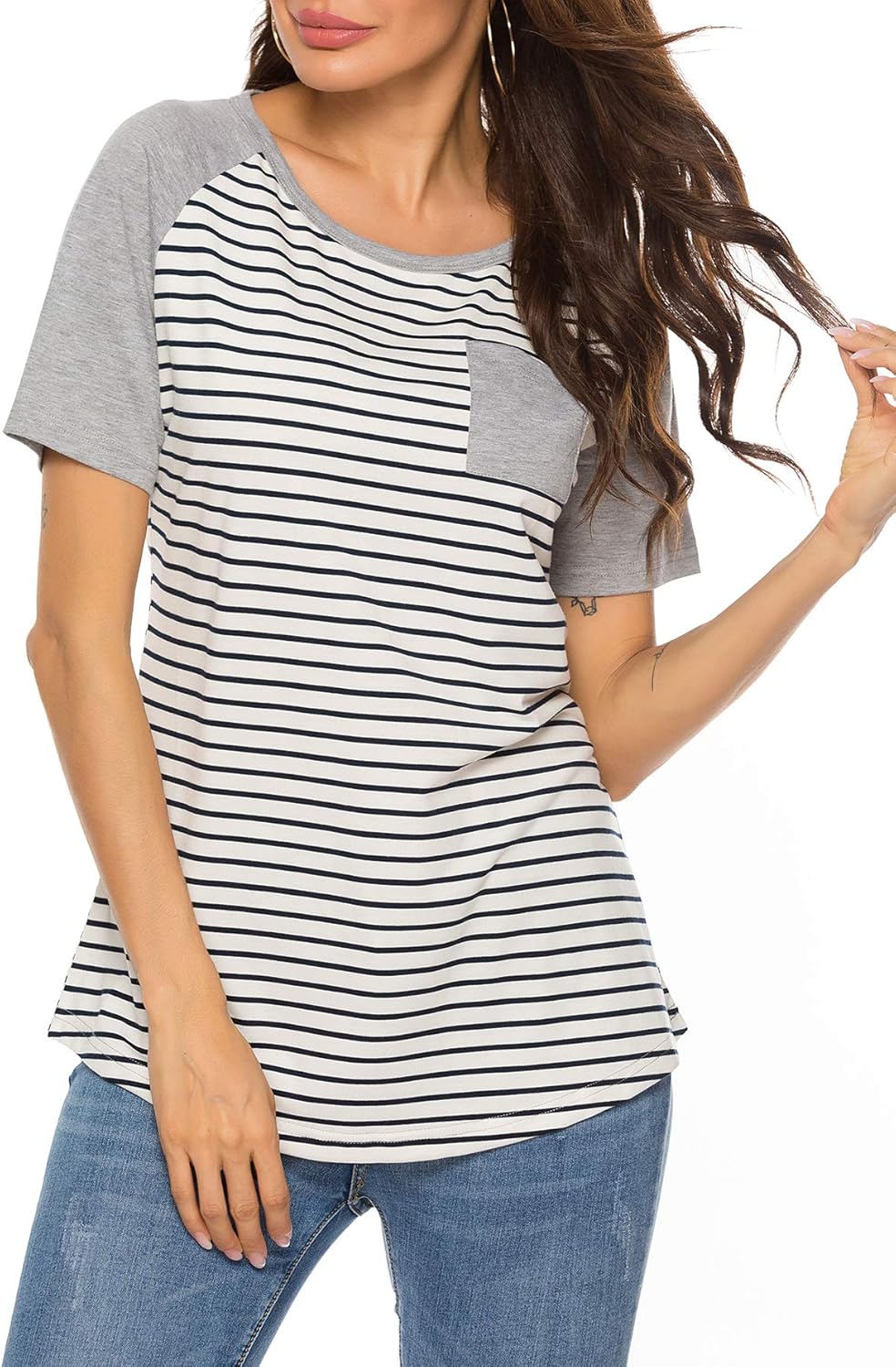 women's striped baseball shirt