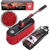 Ride Kings Car Duster Exterior Scratch Free,Soft Brush Kit for Truck,SUV,RV and Motorcycle,Wax Cotton Hair,Car Dusters with Extendable Handle,Duster for Cleaning,Dust Removing,No Lint