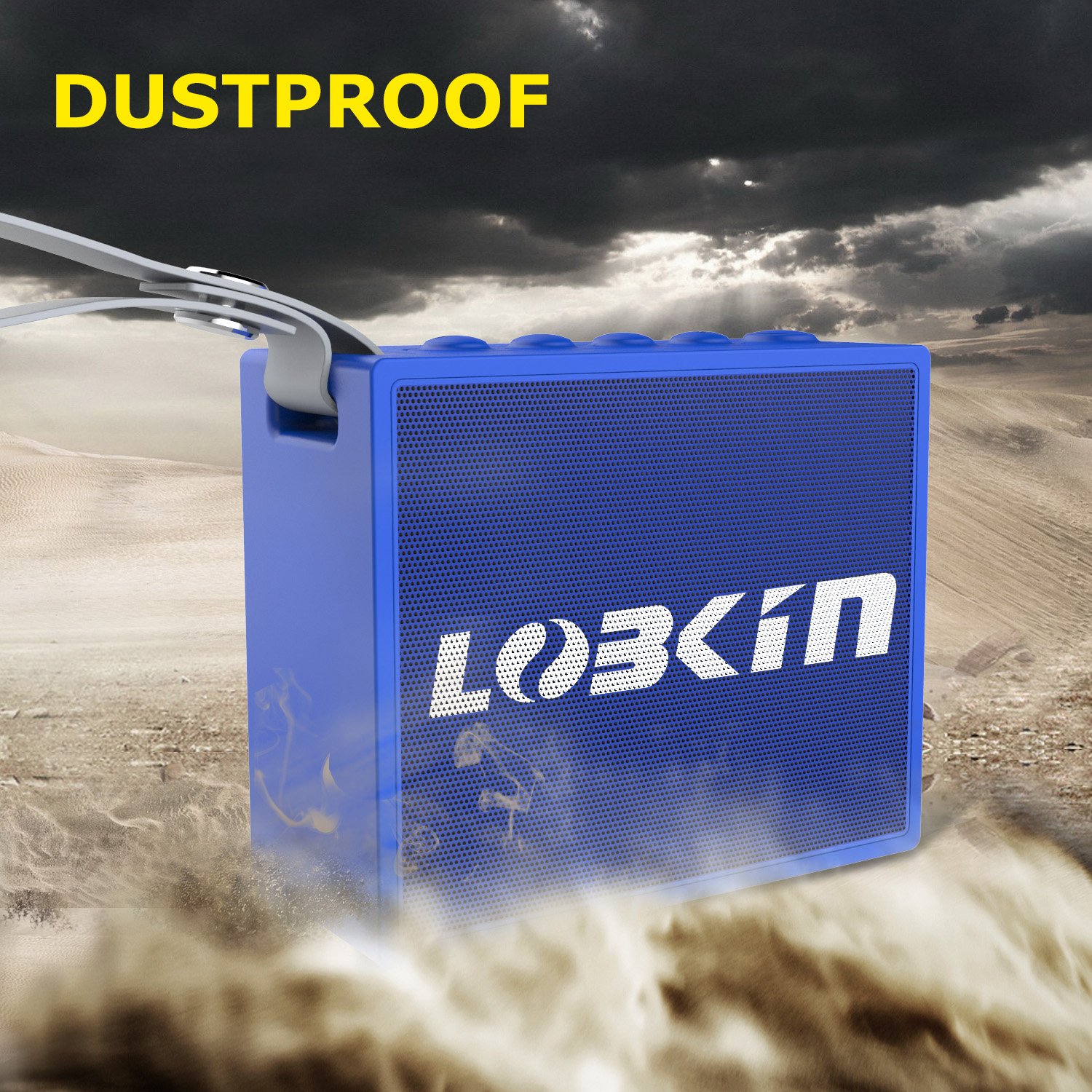 LOBKIN Portable Wireless Bluetooth Speaker with 5W Audio Driver,IPX6 Water Resistant Outdoor Bluetooth V4.1 HiFi Speaker with Enhanced Bass,8 Hours Playing Time,for Outdoor& Indoor (Blue)