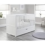 Kub Dulcia Baby Cot Bed White Grey Amazon Co Uk Baby