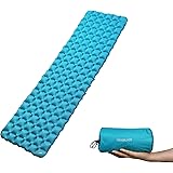 Trekology Inflatable Sleeping Pad, Camping Mats for Sleeping - Compact Lightweight Camp Mat, Ultralight Comfortable Backpacking Mattress Best as Tent Hammock Outdoor Pads (Teal Blue)