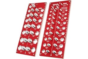 GIMYUAN Thread Checker, 38 Nut and Bolt Thread Size Checker, Screw Identifier Gauge with Standard & Metric (RED)