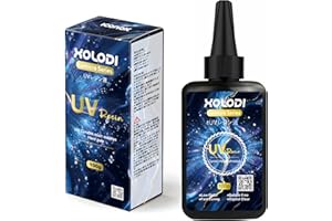 XOLODI UV Resin Kit with Light, 100g – High Viscosity Crystal Clear Epoxy Resin for Beginner Jewelry Making & DIY Crafts