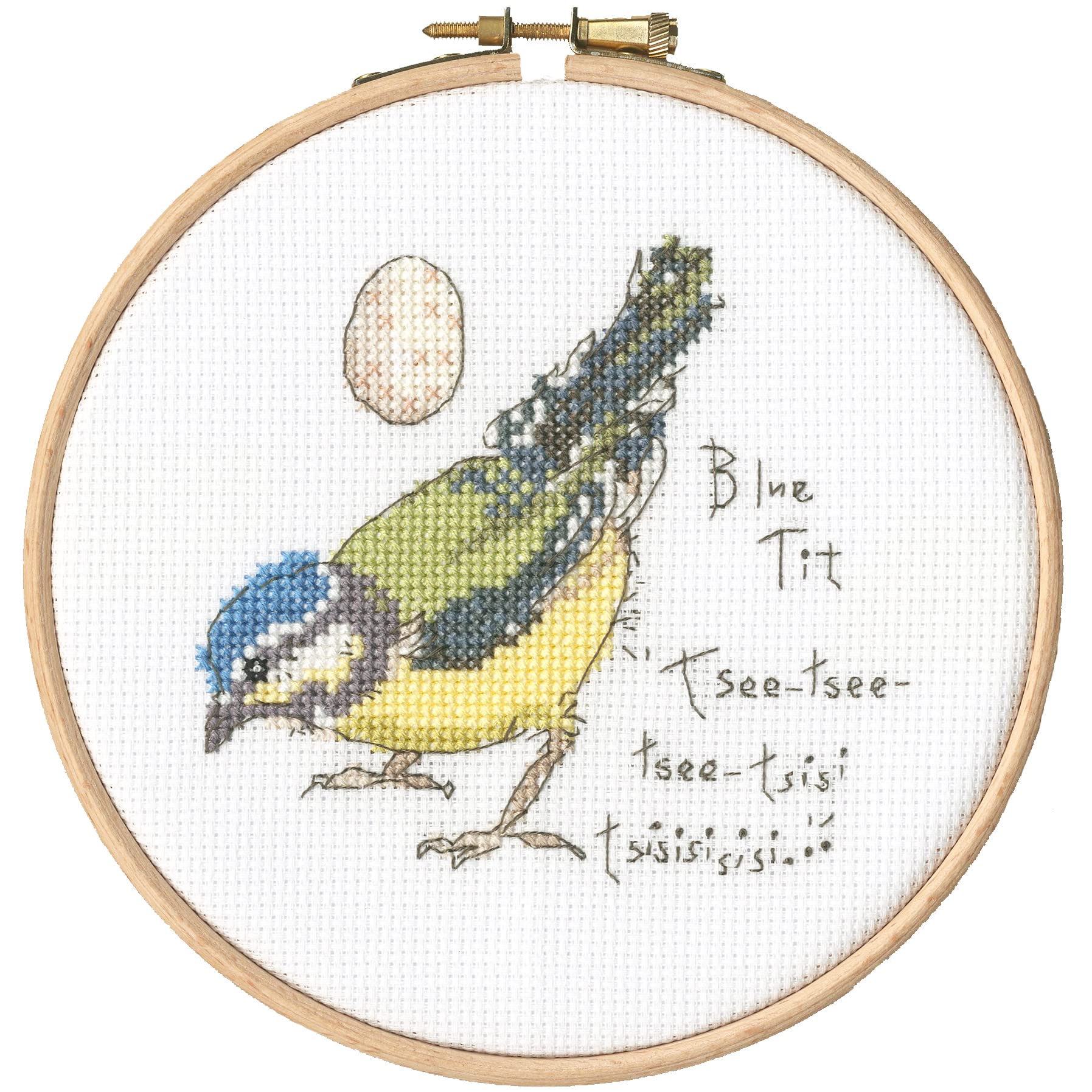 Bothy Threads Cross Stitch Kit - Little Blue Tit (Including Hoop)
