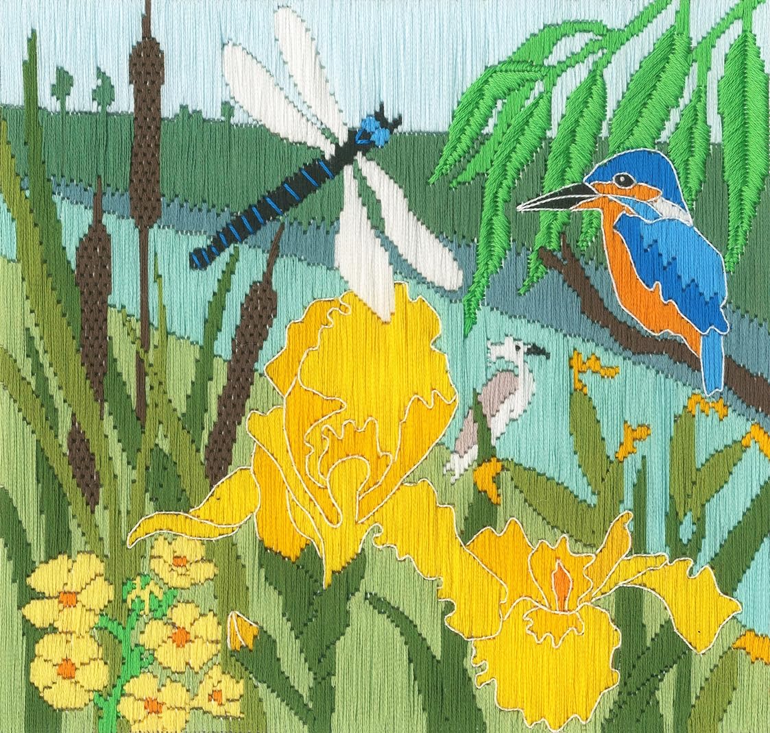 Bothy Threads Silken Long Stitch Kit - Riverside Rushes