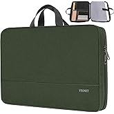Ytonet Laptop Bag 15.6 Laptop Case Water Resistant Computer Case, Stylish Computer Cover Bag Men for Work, Travel, Office Compatible with Lenovo, Dell, HP, Asus, Midnight Green