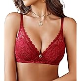 Avidlove Lace Bras for Women Bralettes with Underwire Full Coverage Sexy Bra Everyday Lingerie NO Padded