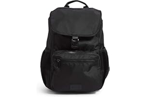 Vera Bradley Women's Recycled Lighten Up Reactive Daytripper Backpack, Black, One Size