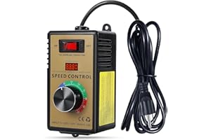 BOSYTRO Fan Speed Controller, AC Motor Speed Controller 120V, Rheostat Variable Speed Control AC 120V~220V 15A 4000W Max, SCR Voltage Controller for Router Fan Electric Motor Rheostat