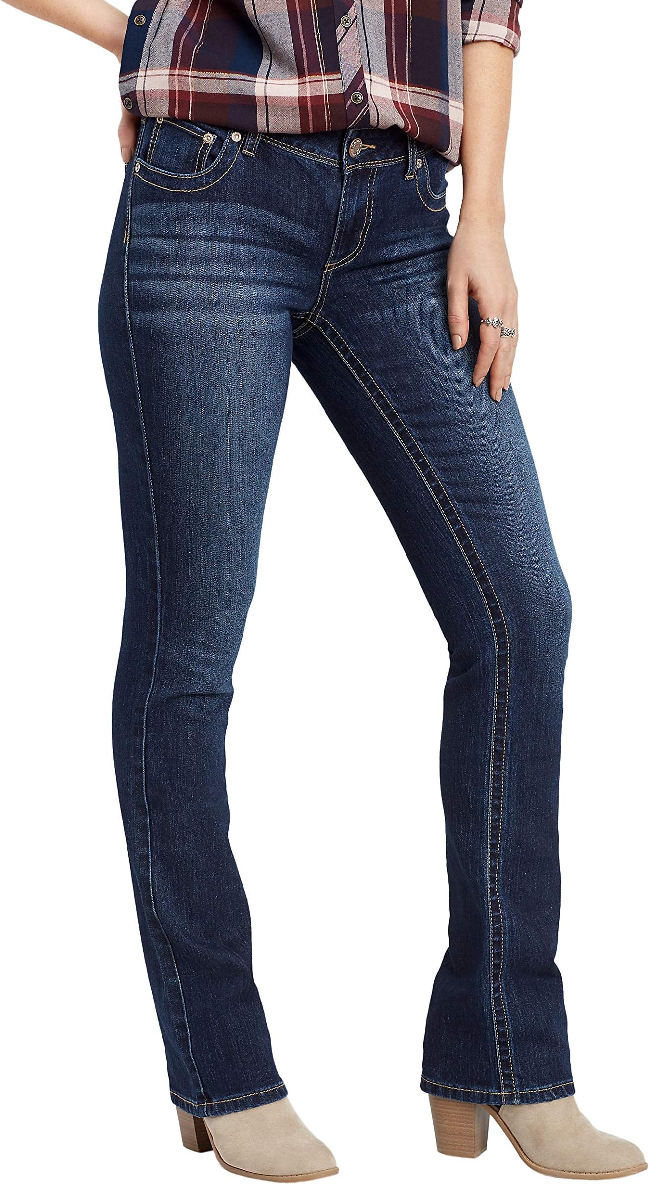 maurices Women’s Denimflex Bootcut Jeans - Dark Wash Slim Boot