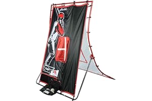 Franklin Sports MLB 2-in-1 Switch-Hitter Flyback Return Trainer, 65"