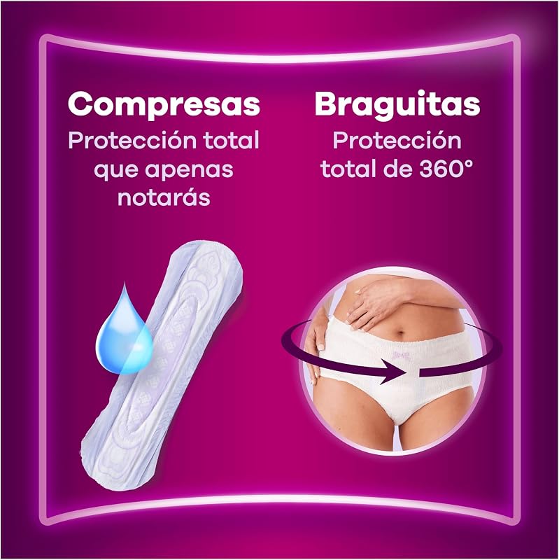 Discreet Compresas Incontinencia Mujer, Normal, 72 unidades