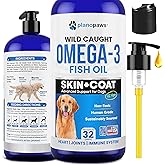 Omega 3 Fish Oil for Dogs - Better Than Salmon Oil for Dogs - Dog Fish Oil Supplement for Shedding, Allergy, Itch Relief - Su