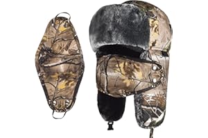 FENELY Winter Trapper Hats Ushanka Russian- Men Women Trooper Ear Flaps Hunting Face Masks Ski Snow Cold Weather