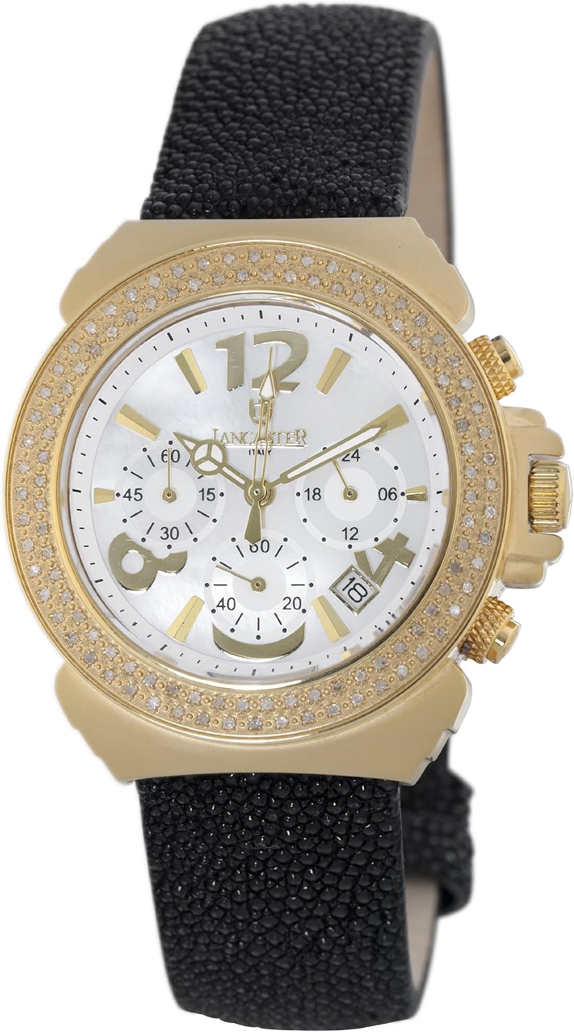 Lancaster Women's OLA0423G/BN/NR Diamond Pillo Chronograph