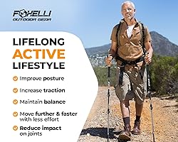 Foxelli Trekking Poles – 2-pc Pack Collapsible