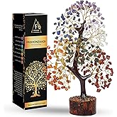 FASHIONZAADI 7 Chakra Healing Crystal Tree, Crystal Tree of Life for Home Decor, Office Desk Decor, Handmade Bonsai Trees for Positive Energy, Money, Good Luck Birthday Gifts for Women, Mom